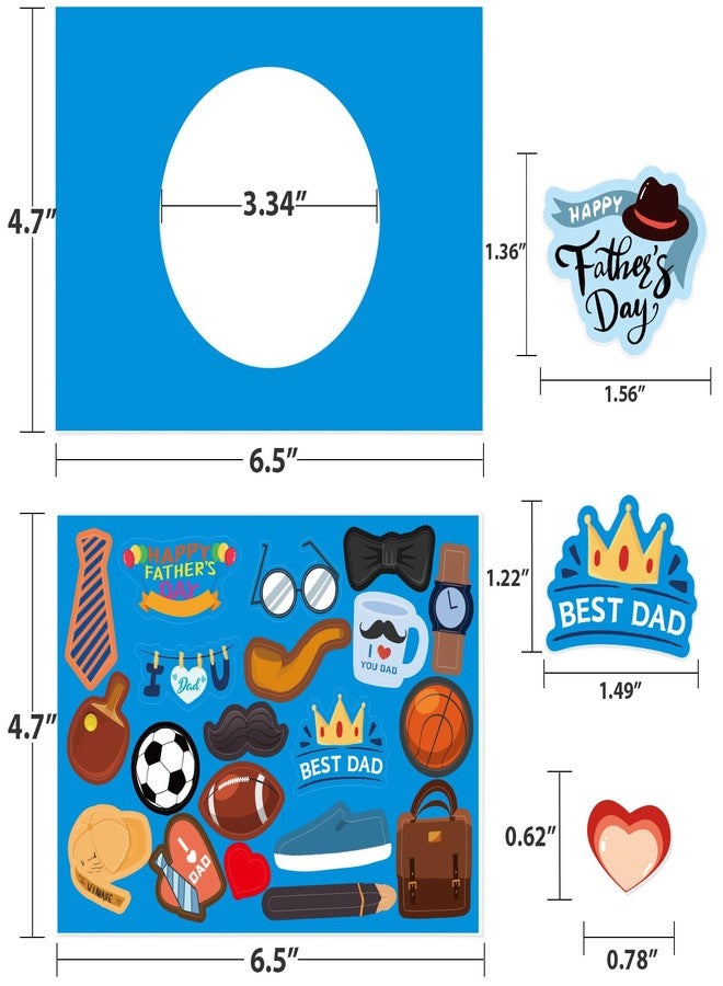 Fancy Land Father's Day Picture Frame Craft Kits for Kids Happy Fathers Day Foam Craft from Kids DIY Art Class Activities 12 Pack - Image 3
